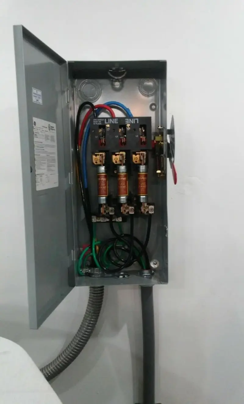 Three-phase disconnect switch installed for Electrical Wiring & Rewiring in New Orleans